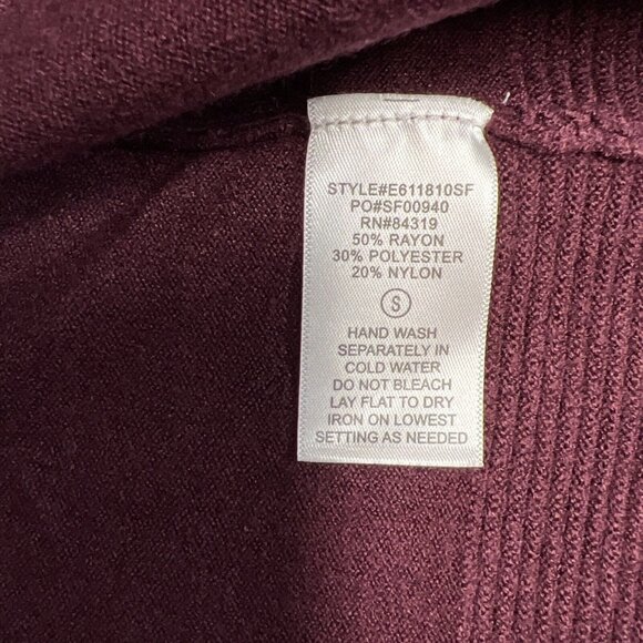 Evolution by Cyrus Women Cardigan~Size S~Burgundy Soft Open Front~NWT L13 22 - Picture 11 of 11